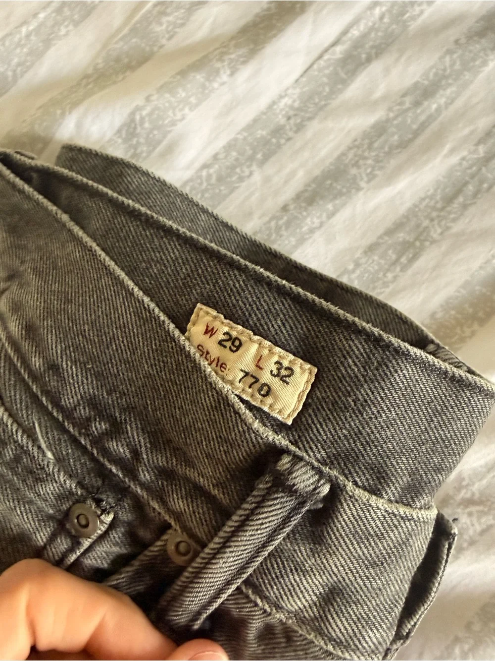 J. Crew Washed Grey High-Rise Jeans
